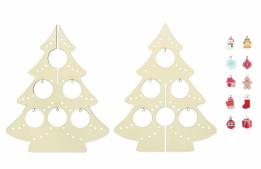 Logo trade promotional giveaways picture of: Wooden Xmas tree decoration