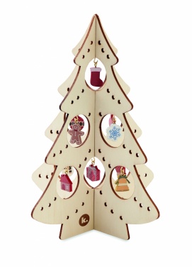 Logotrade business gift image of: Wooden Xmas tree decoration