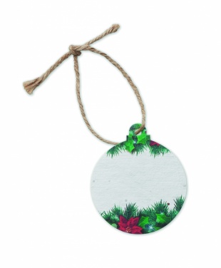 Logo trade promotional giveaway photo of: Seed paper Xmas ornament