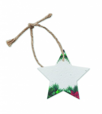 Logo trade advertising products image of: Seed paper Xmas ornament