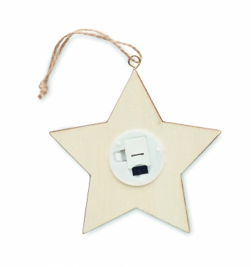 Logo trade promotional gift photo of: MDF star with light