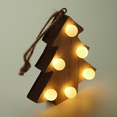 Logo trade promotional gifts image of: Wooden weed tree with lights