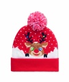 Christmas knitted beanie LED, Red