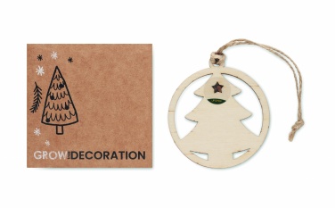 Logo trade promotional items image of: Wooden tree shape hanger