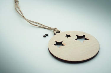 Logotrade advertising products photo of: Wooden bauble shape hanger