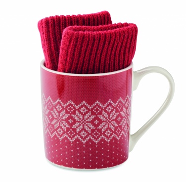 Logotrade promotional merchandise photo of: Winter gift mug and gloves set