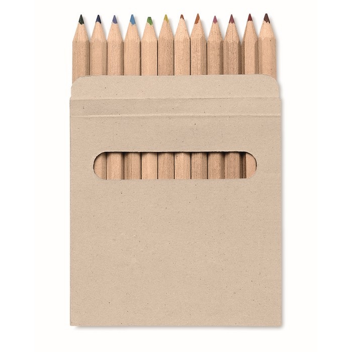 Logo trade advertising product photo of: 12 coloured pencils set