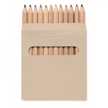 Logo trade promotional giveaway photo of: 12 coloured pencils set