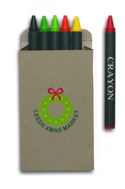 Logotrade promotional item picture of: Carton of 6 wax crayons