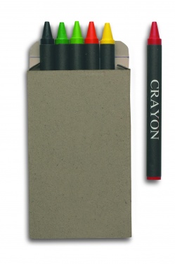 Logotrade promotional gift picture of: Carton of 6 wax crayons