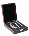 Classic wine set in wooden box, Silver