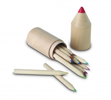 Logo trade promotional giveaways image of: 12 pencils in wooden box