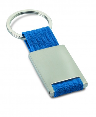 Logo trade promotional giveaways image of: Metal rectangular key ring