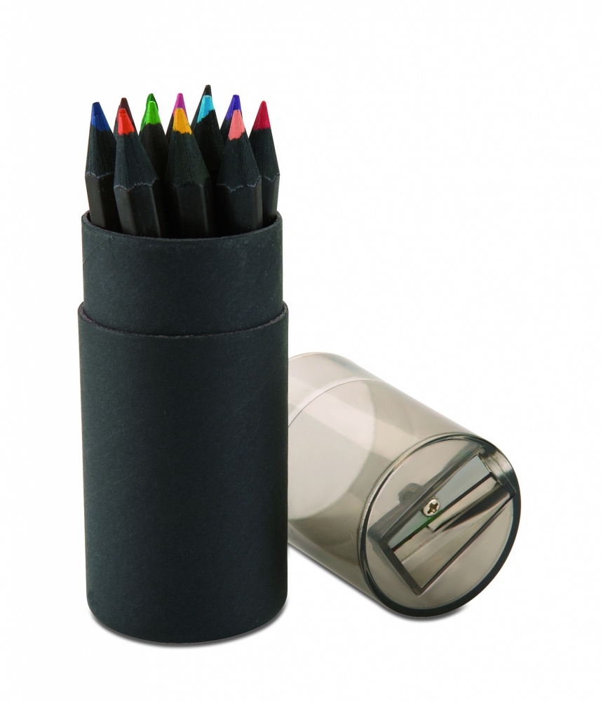 Logo trade corporate gift photo of: Black colouring pencils