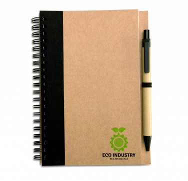 Logo trade promotional gifts picture of: B6 recycled notebook with pen