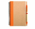 B6 recycled notebook with pen, Orange