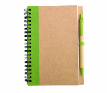 Logotrade promotional gift picture of: B6 recycled notebook with pen