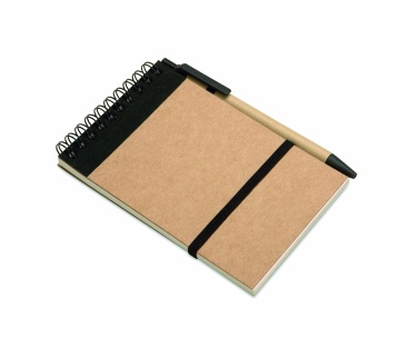 Logo trade corporate gift photo of: A6 recycled notepad with pen