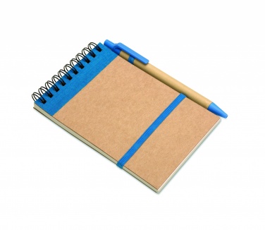 Logo trade corporate gift photo of: A6 recycled notepad with pen