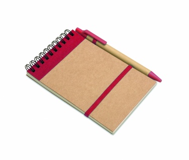 Logo trade promotional products picture of: A6 recycled notepad with pen