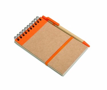 Logotrade promotional giveaway picture of: A6 recycled notepad with pen