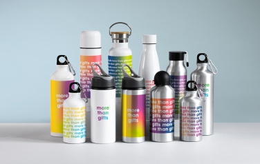 Logo trade advertising product photo of: Single-walled 600 ml aluminum bottle