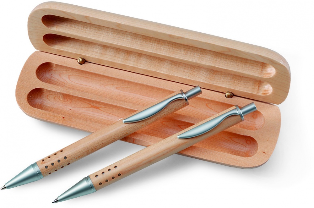 Logotrade corporate gift picture of: Pen gift set in wooden box