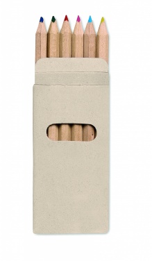 Logo trade promotional products picture of: 6 coloured pencils in box