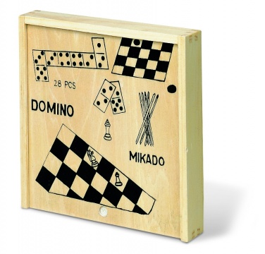 Logotrade promotional gift picture of: 4 games in wooden box