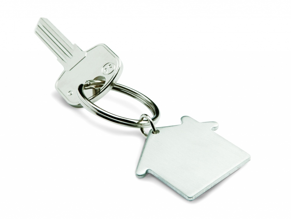 Logo trade corporate gifts image of: Metal key holder house Lahti