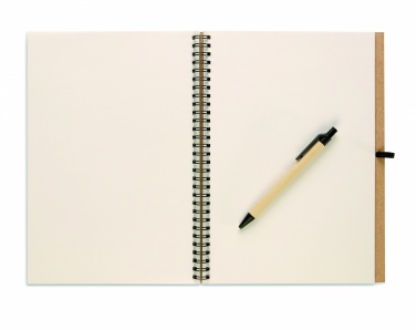 Logo trade advertising product photo of: Recycled notebook with pen