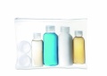 Travelling pouch with bottles, Transparent