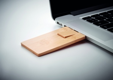 Logo trade promotional merchandise picture of: 16GB bamboo casing USB