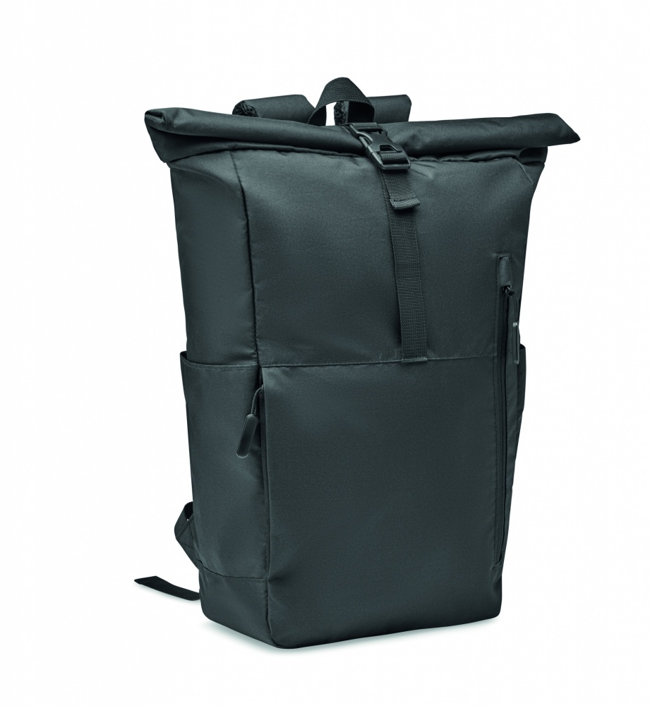 Logotrade promotional gift picture of: 300D RPET rolltop backpack