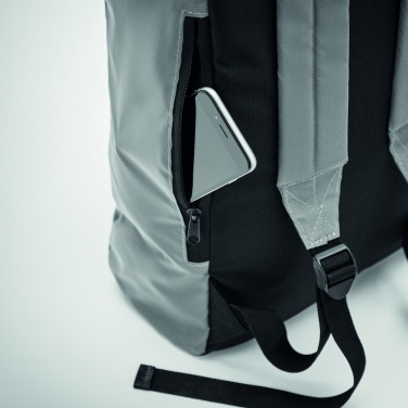 Logo trade promotional giveaway photo of: Reflective Rolltop backpack