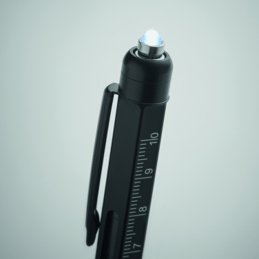 Logo trade promotional merchandise image of: Spirit level pen with ruler