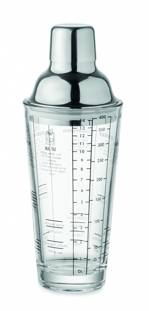 Logotrade promotional product image of: Glass cocktail shaker 400 ml