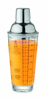 Logo trade business gifts image of: Glass cocktail shaker 400 ml