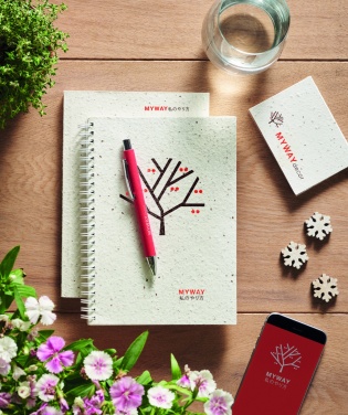 Logo trade promotional products image of: A5 seed paper cover notebook