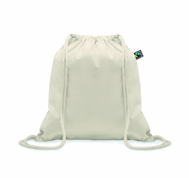 Logo trade corporate gifts image of: Drawstring bag Fairtrade