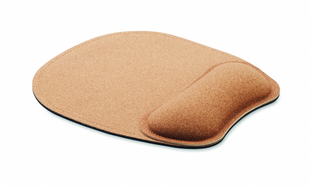 Logo trade promotional giveaways image of: Ergonomic cork mouse mat