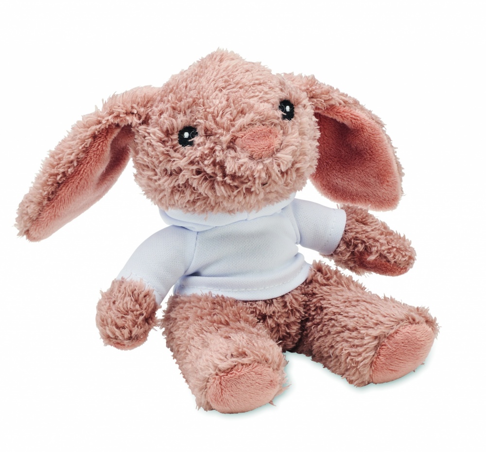 Logo trade promotional merchandise picture of: Bunny plush wearing a hoodie