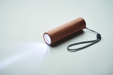 Logotrade advertising products photo of: Beech wood rechargeable torch