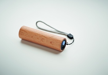 Logotrade corporate gift image of: Beech wood rechargeable torch