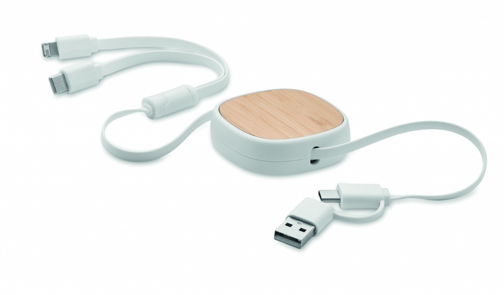 Logo trade promotional gift photo of: Retractable charging USB cable