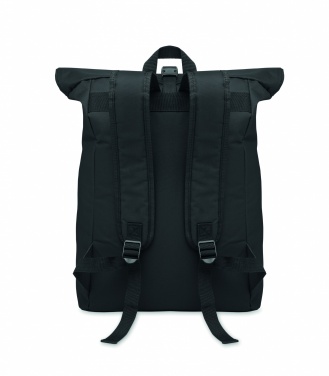 Logo trade promotional giveaways picture of: 600Dpolyester rolltop backpack