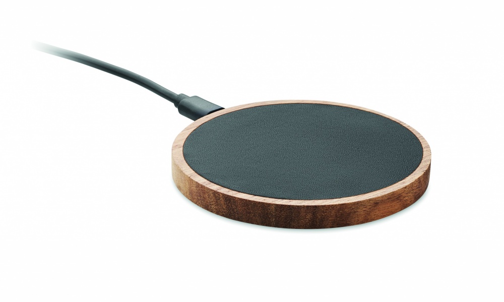 Logotrade promotional gift image of: Wireless charger in acacia 15W