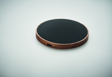 Logo trade advertising product photo of: Wireless charger in acacia 15W