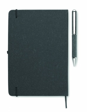 Logotrade corporate gift image of: Recycled leather notebook set