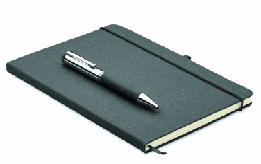 Logo trade promotional products image of: Recycled leather notebook set